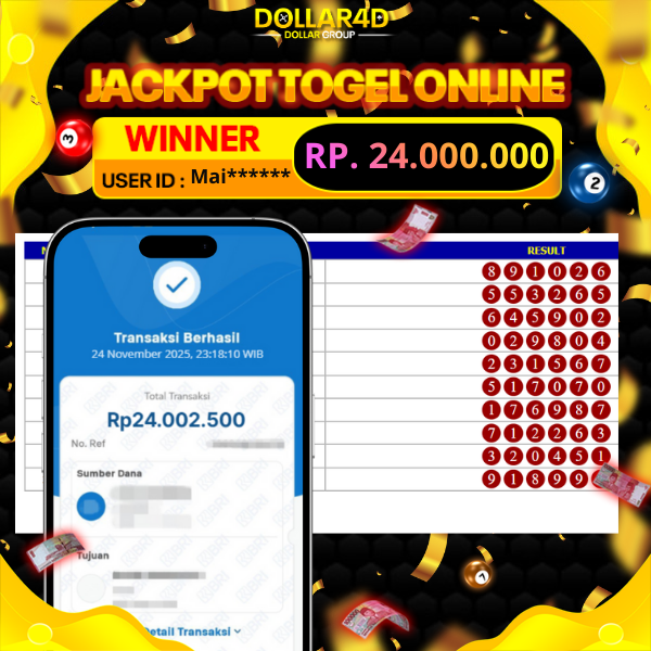 BUKTI JACKPOT HONGKONG POOLS 24/11/2025