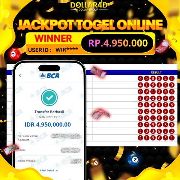 BUKTI JACKPOT HONGKONG POOLS 04/12/2025