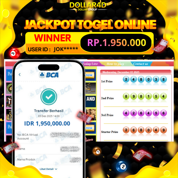 BUKTI JACKPOT SYDNEY POOLS 03/12/2025