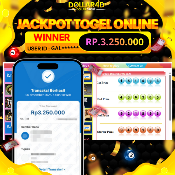 BUKTI JACKPOT SYDNEY POOLS 06/12/2025