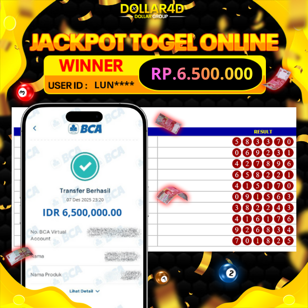 BUKTI JACKPOT HONGKONG POOLS 07/12/2025