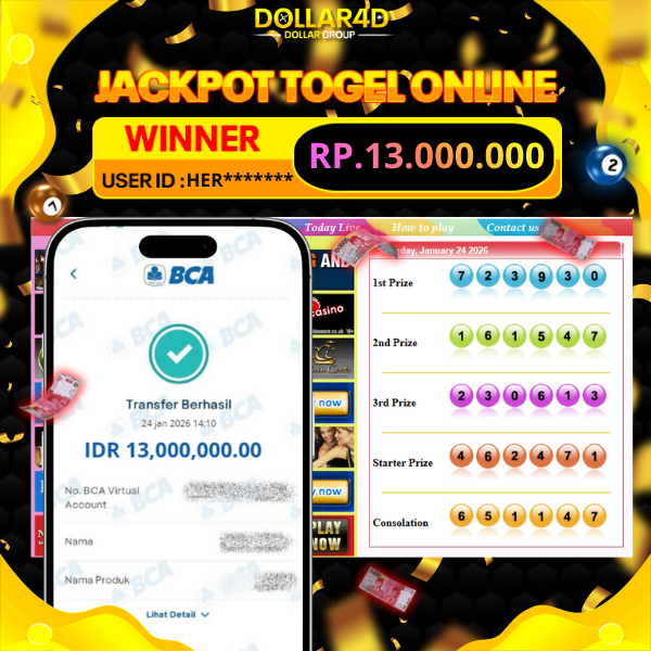 BUKTI JACKPOT SYDNEY POOLS 24/1/2026