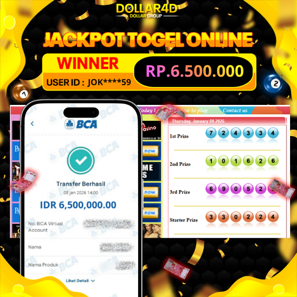 BUKTI JACKPOT SYDNEY POOLS 8/1/2026