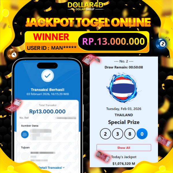 BUKTI JACKPOT THAILAND 03/2/2026