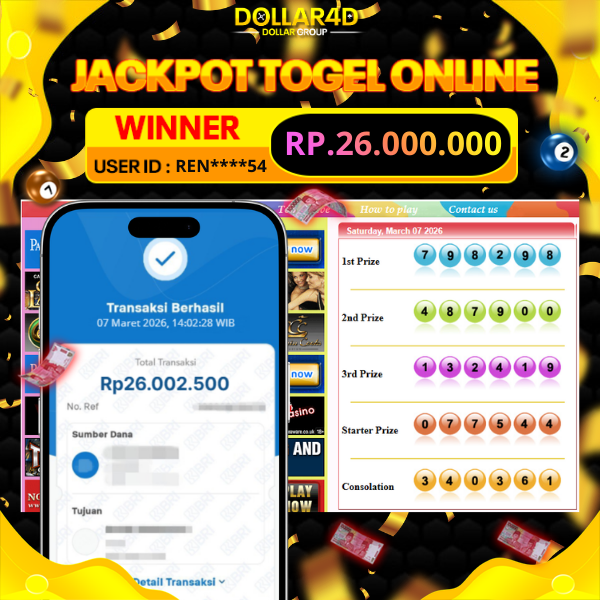 BUKTI JACKPOT SYDNEY POOLS 07/2/2026