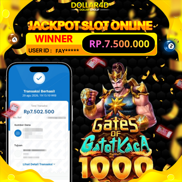 BUKTI JACKPOT  GATOT KACA 1000 20/8/2026